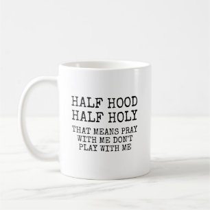 Mug Moitié capuchon moitié saint drôle chrétien