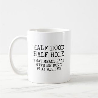 Mug Moitié capuchon moitié saint drôle chrétien