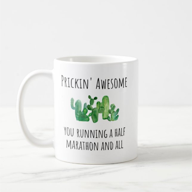 Mug Moitié Marathon coureur première idée cadeau (Gauche)