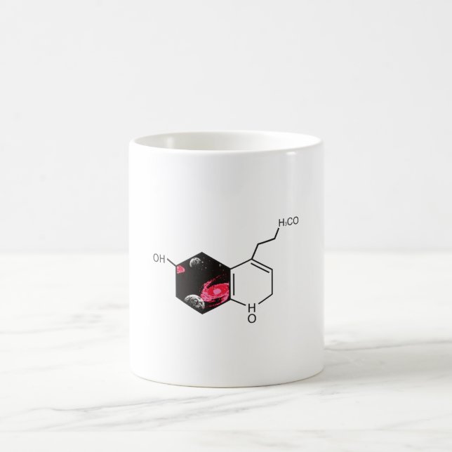 Mug molécule chimique avec vue spatiale (Centre)
