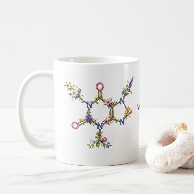 Mug Molécule de Caféine Botanique (Avec donut)