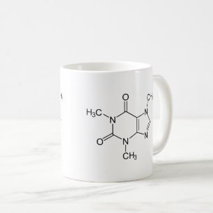 Mug Molécule de caféine Chimie Café Atomes