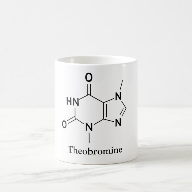Mug Molécule de théobromine Chimie Amateurs de chocola (Centre)