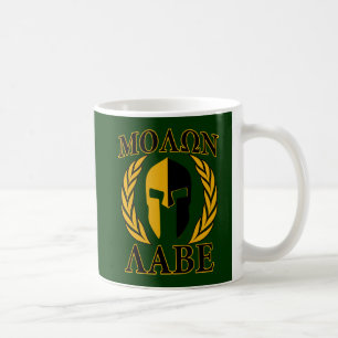 Mug Molon Labe Laurels spartiates sur Forest Green