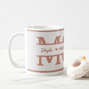 Mug MOM avec 4 enfants nom Fête des mères