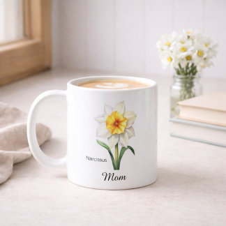Mug Mom December Birth Flower Narcissus