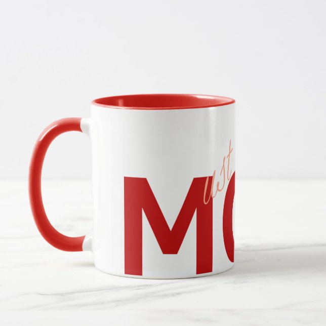 Mug MOM (doit m'obéir) Rouge (Gauche)