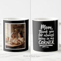 Mom Easy 1 Photo Quote In My Corner Modern Black