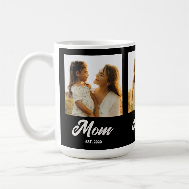 Mug Mom Established Script Black 3 Photo (Gauche)