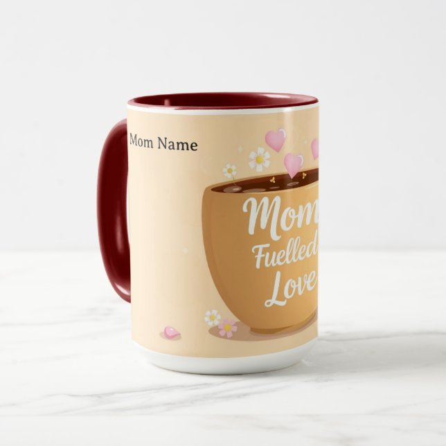 Mug Mom Fueled By Love And Coffee | Premium (Devant gauche)