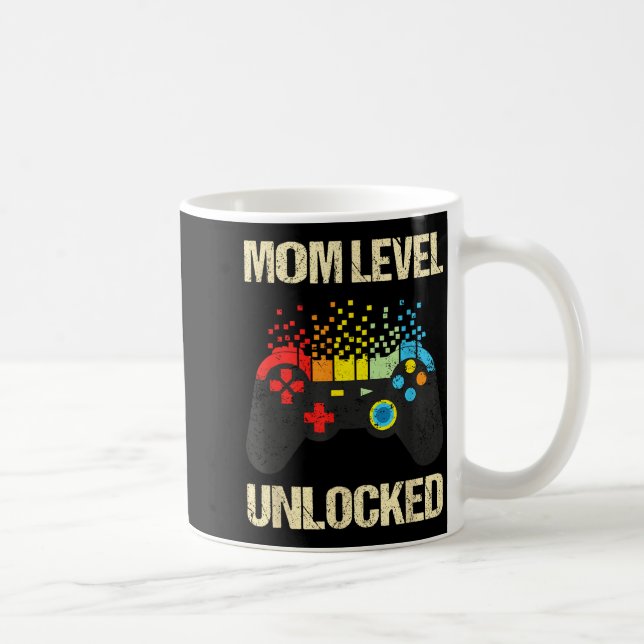 Mug Mom Level Unlocked Funny New Mother Gamer Mothers  (Droite)