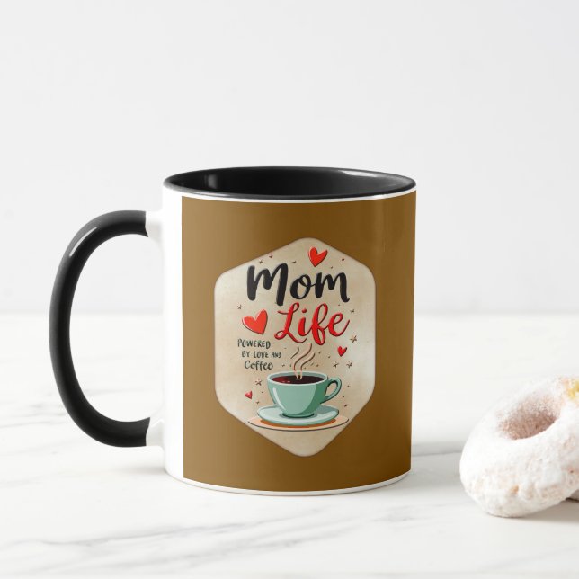 Mug Mom Life Coffee Time – Minimal Design (Avec donut)
