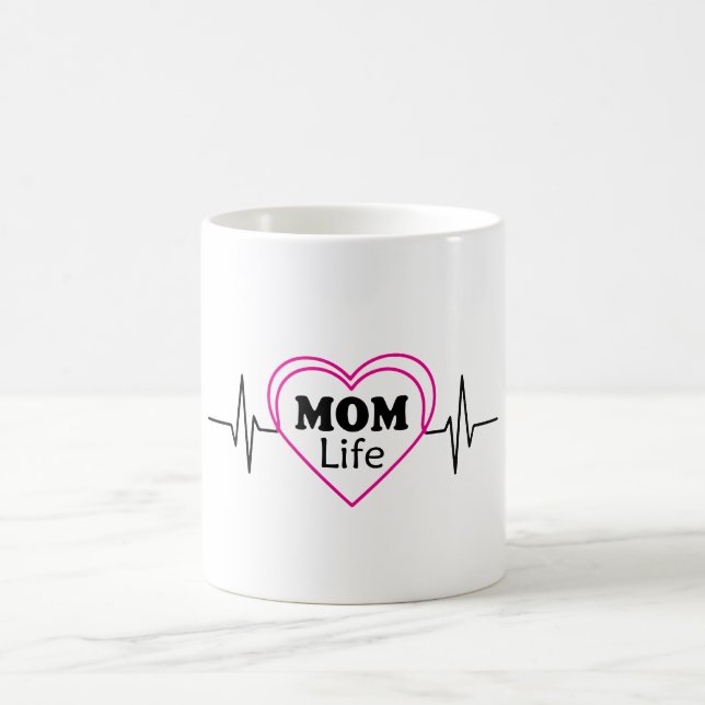 Mug Mom Life Heartbeat Artwork (Centre)