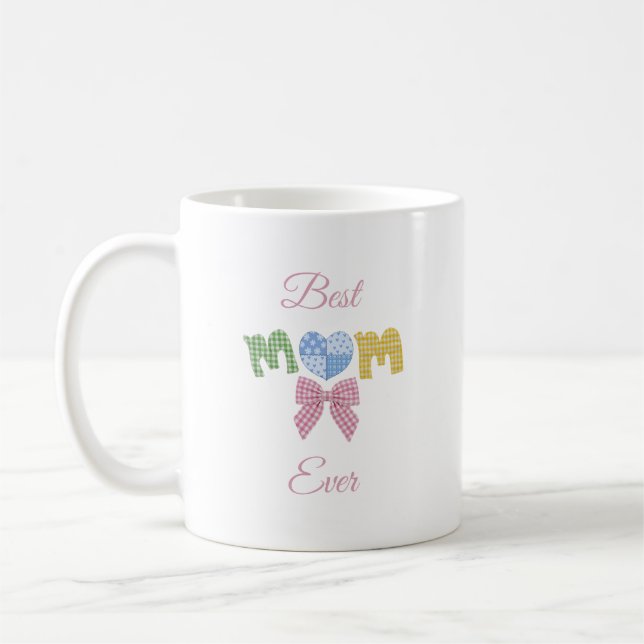 Mug Mom Patchwork Mother's Day Gift Custom (Gauche)