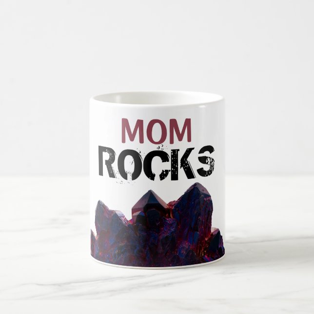 Mug *~* MOM ROCKS Purple Crystals Pierres Lapidaire (Centre)