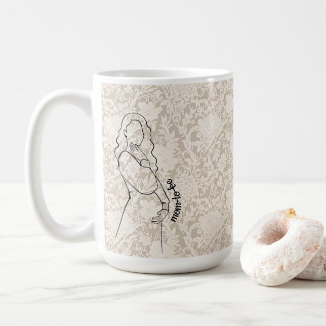 Mug Mom-to-be Faux Lace (Avec donut)