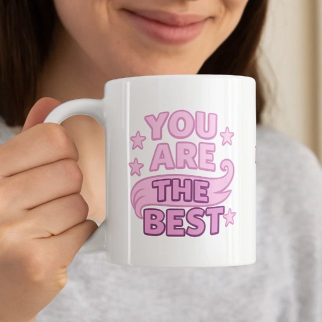 Mug Mom you are the best pink purple (Créateur téléchargé)