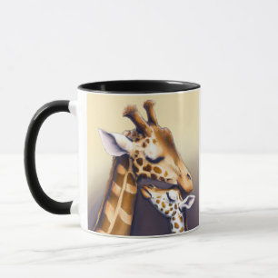 Mug Moment de contact entre Mère Giraffe & Calf