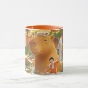 Mug Moment de source chaude : l'art de selfie de capyb