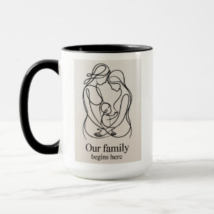 Mug Moment joyeux de deux mamans attendant un bébé