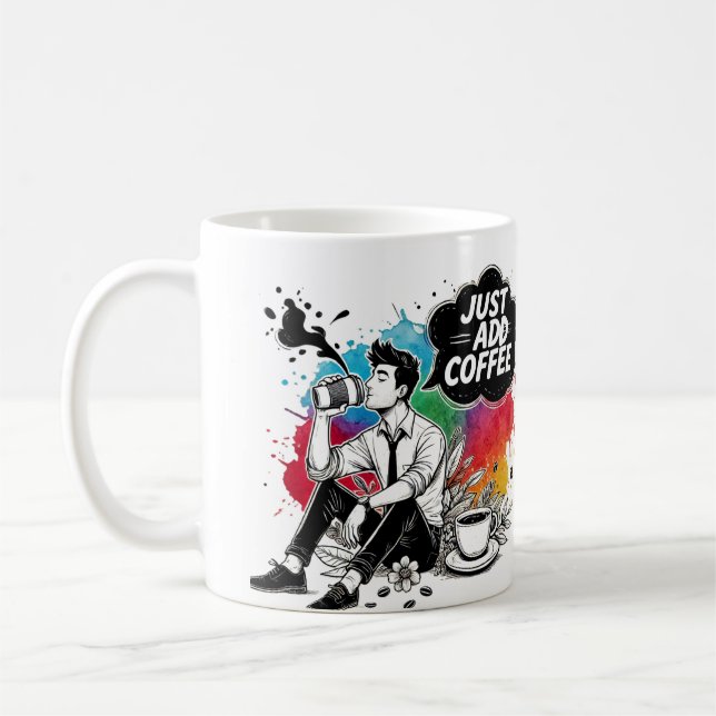 Mug Moments de café vibrant Ajoutez simplement du café (Gauche)