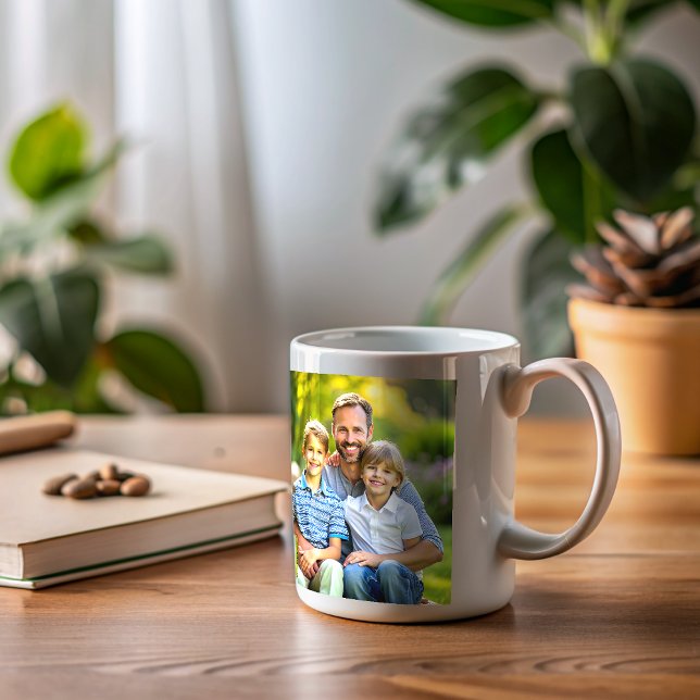 Mug Moments de papa chéri : Photo personnalisée (Créateur téléchargé)