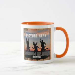 MUG MOMENTS HEUREUX DE FAMILLE RUSTIQUE PHOTO SOUVENIR