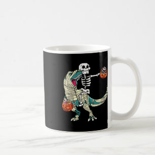 Mug Momie à cheval sur un squelette Dinosaure T Rex Ha