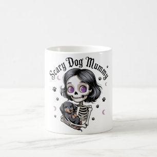 Mug Momie de chien effrayant squelette teckel