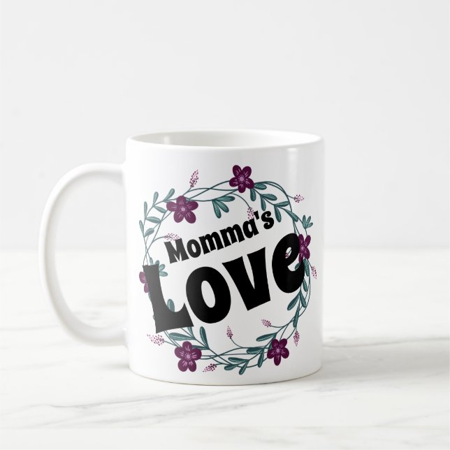 Mug Mommas amour floral cadre fleuri vintage (Gauche)