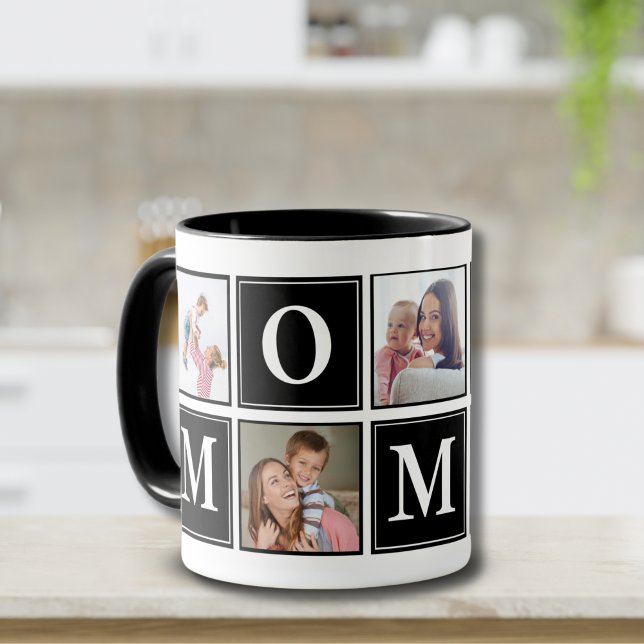 Mug Mommy Collage Script 5 Photos for Mom (Créateur téléchargé)