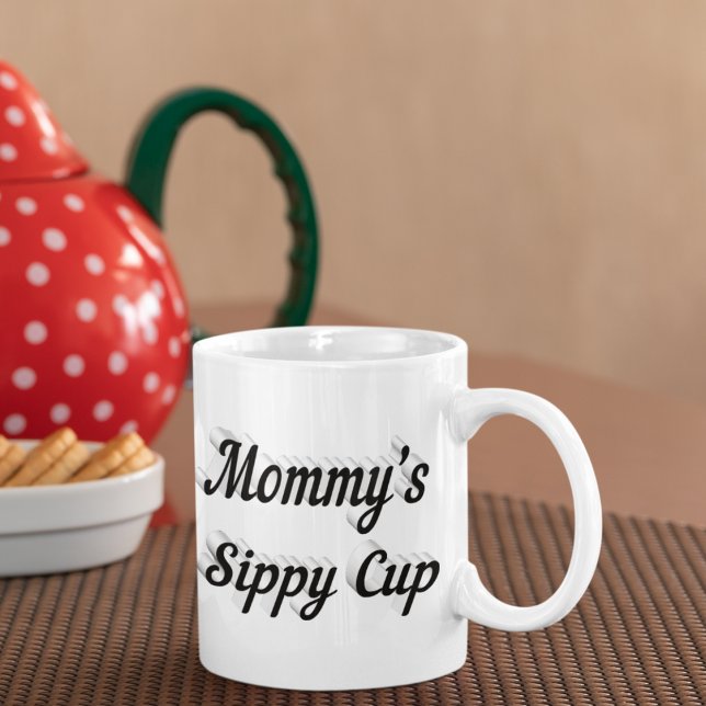 Mug Mommy drôle café citation noir demi-texte (Créateur téléchargé)