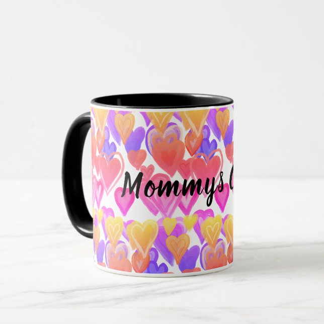 MUG MOMMYS CAFÉ, COEURS (Devant gauche)