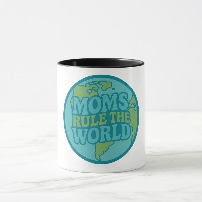 Mug Moms Rule the World Groovy Globe (Centre)