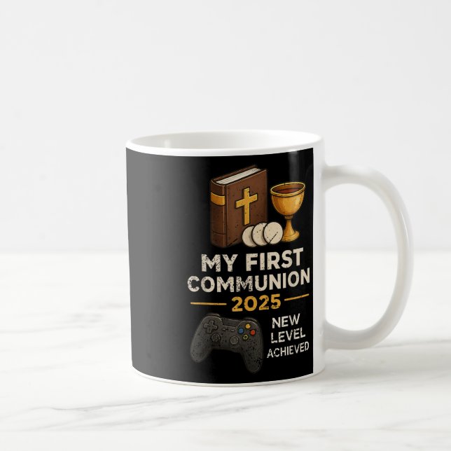 Mug Mon 1er Première Communion 2025 Jeu Vidéo Catholiq (Droite)