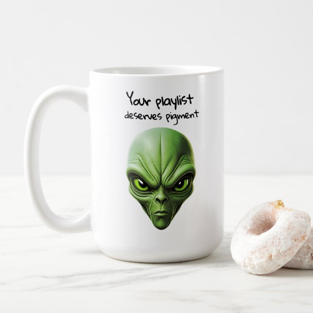 Mug "Mon alien et Ma playlist" conception de vibes mus (Avec donut)