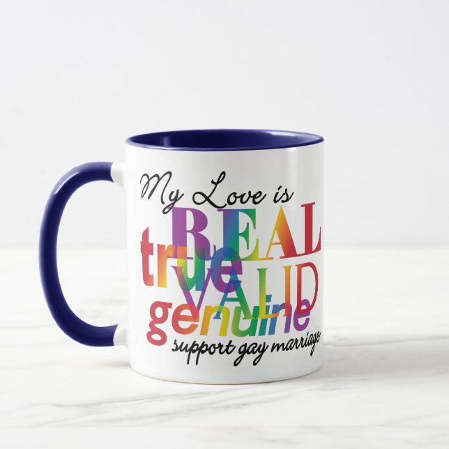 Mug Mon Amour Est Un Véritable Soutien Au Mariage Gay (Gauche)