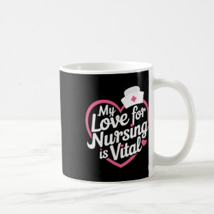 Mug Mon amour pour l'aide-soignante est vital Infirmiè