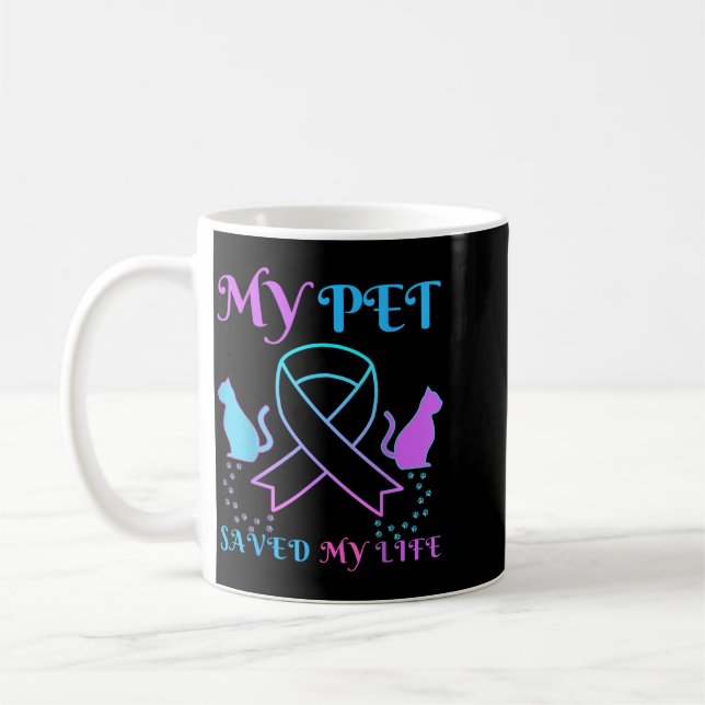 Mug Mon animal de compagnie m'a sauvé la vie Chat de s (Gauche)