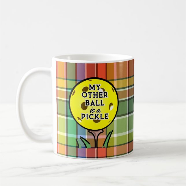 Mug Mon Autre Boule Est Un Plaid De Pickleball De Golf (Gauche)