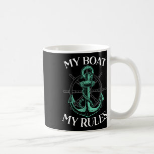Mug Mon bateau mes règles capitaine de bateau ancre na