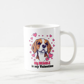 Mug Mon Beagle est Mon Chien Saint Valentin mignon drô