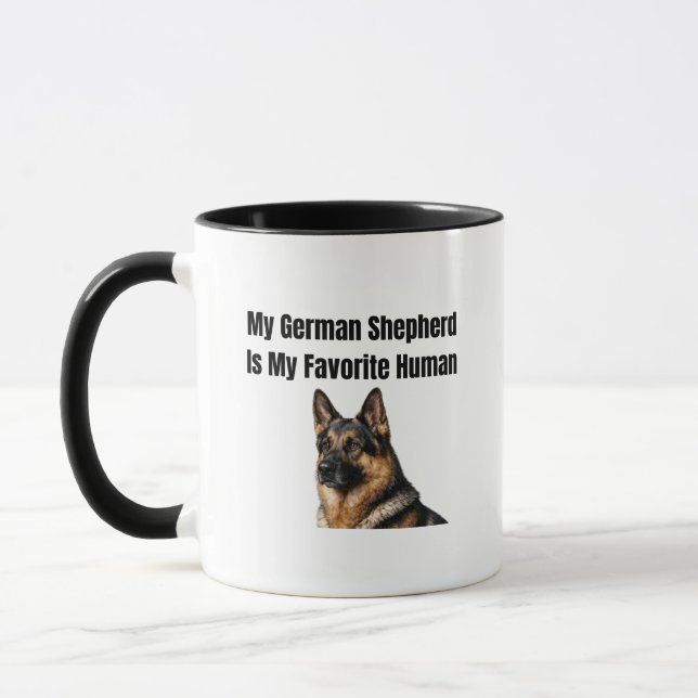 Mug Mon berger allemand est mon humain préféré (Gauche)
