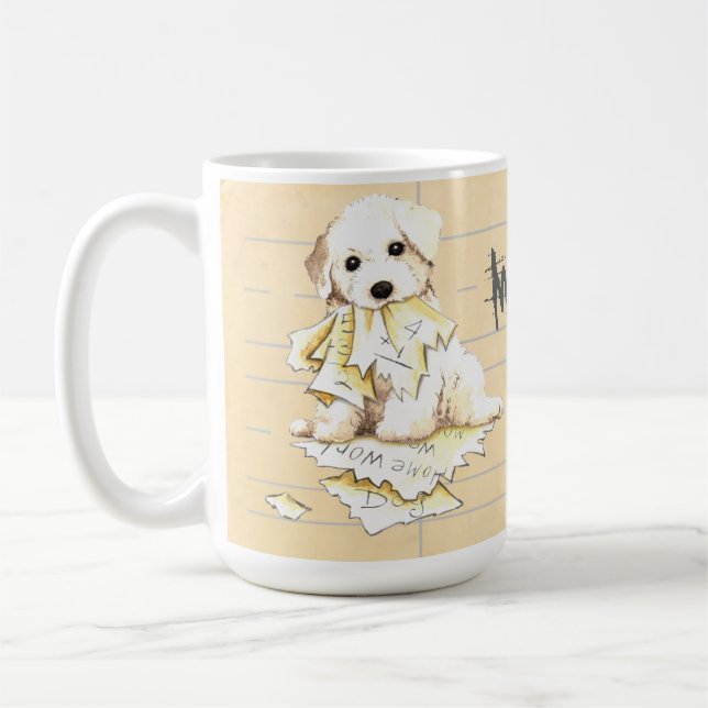 Mug Mon Bichon a mangé mes devoirs (Gauche)