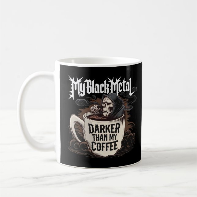 Mug Mon Black Metal Darker que mon Café (Gauche)