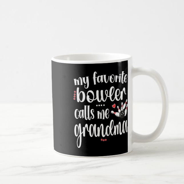 Mug Mon Bowler préféré m'appelle grand-mère de Bowling (Droite)