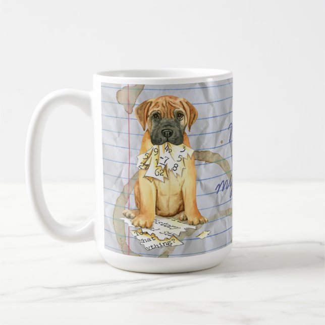 Mug Mon Bullmastiff a mangé mon plan de leçon (Gauche)