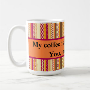 Mug Mon Café Est Important Pour Moi, Orange Fall Strip