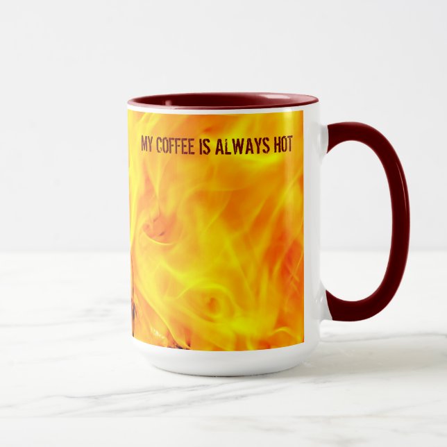 Mug Mon café est toujours chaud drôle (Droite)