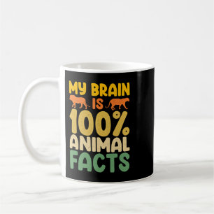 Mug Mon Cerveau Est 100 Faits animaux Faits Amoureux d